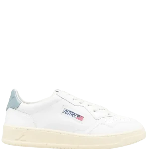 AUTRY - BASKETS MEDALIST LOW EN CUIR BLANC ET DAIM BLEU