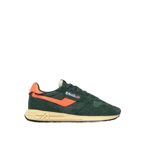 AUTRY - BASKETS REELWIND LOW EN NYLON ET DAIM vert et orange