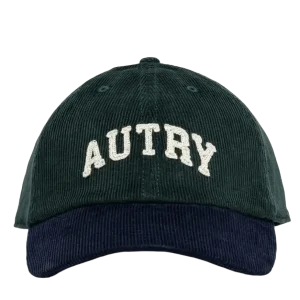 AUTRY - Casquette en Velours Côtelé Verte