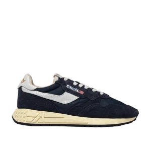 AUTRY - Reelwind Low en nylon et daim blue space et blanc