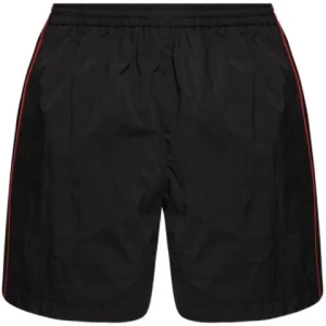 BALENCIAGA - short de sport à broderies noir