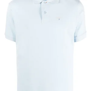 Barbour Polo Sport Bleu à logo brodé