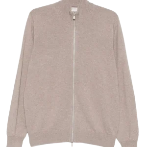 BRUNELLO CUCCINELLI - Cardigan zippée en cachemire beige