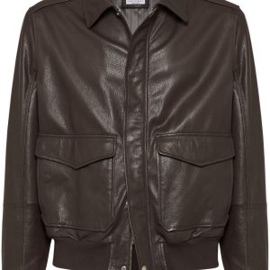 BRUNELLO CUCCINELLI - veste Aviator en cuir
