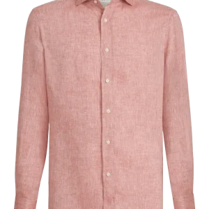 BRUNELLO CUCINELLI - Chemise en lin couleur apricot