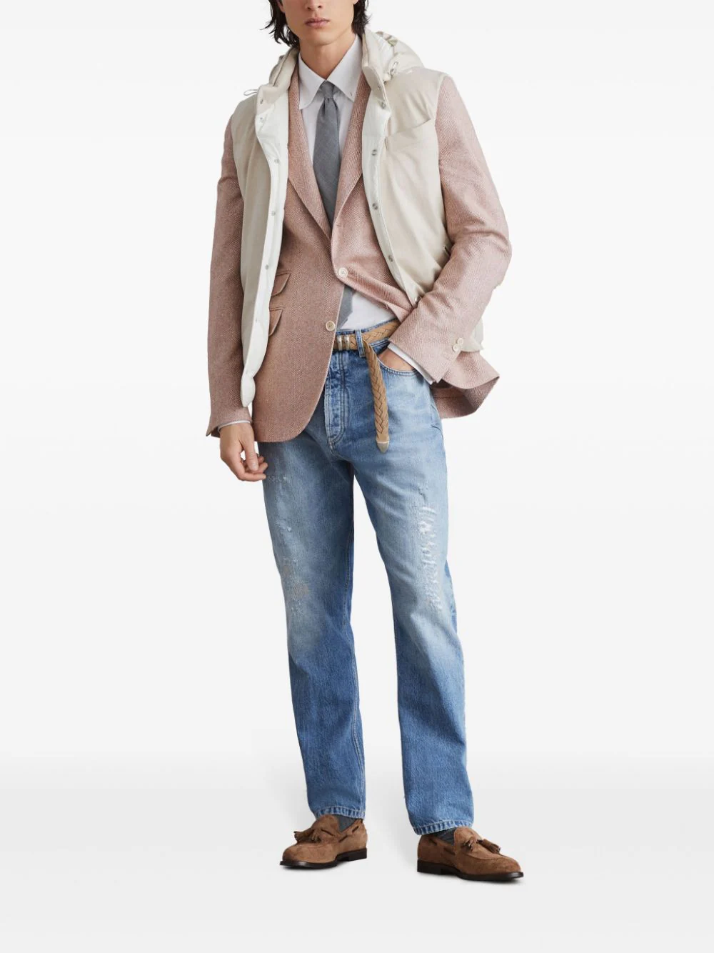 Brunello Cucinelli - Gilet sans manches beige – Image 7
