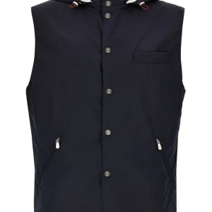 BRUNELLO CUCINELLI - gilet sans manches imperméable bleu