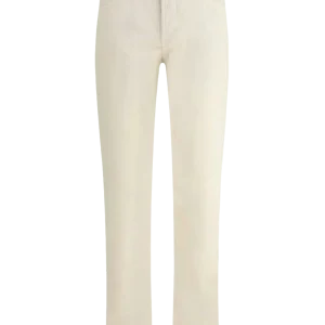 BRUNELLO CUCINELLI - Pantalon droit en velours côtelé blanc