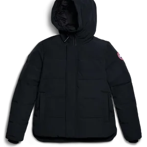 CANADA GOOSE - Parka MacMillan Noir BADGE ORIGINAL ROUGE