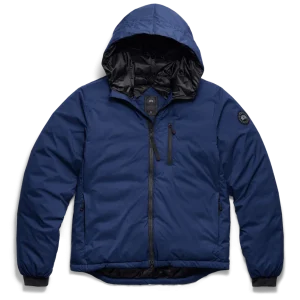 CANADA GOOSE - Veste à capuche Lodge Black Label Marine Oxford