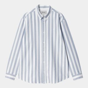 Carhartt - La chemise à rayures 'Dillion' bleu