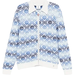 CASABLANCA - Cardigans à Fermeture Zippé Bleu Claire