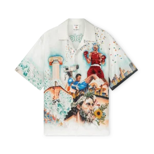 CASABLANCA : Chemise en soie célébration du sport
