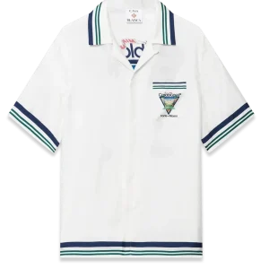 CASABLANCA - Chemise en Soie Miami Open X Forte Dei Marmi Blanc