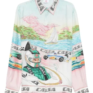 CASABLANCA - Chemise en soie the art of racing