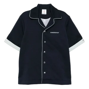 CASABLANCA - Chemise texturée à logo bleu marine