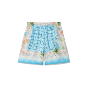 CASABLANCA - SHORT EN SOIE LE PLONGEON Bleu