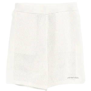 CASABLANCA - Shorts embroidered mesh Blanc