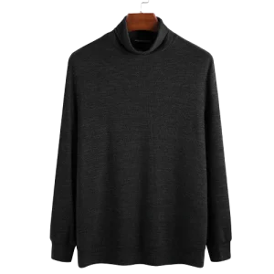 Col Roulé Large Homme Noir