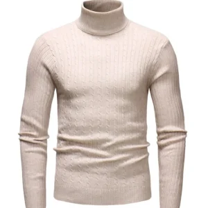 Col Roulé Homme Beige