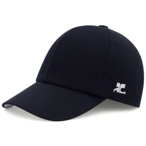 Courrèges - Casquette black à broderie