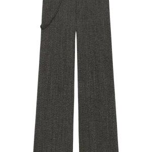 COURREGES - Pantalon à détail de sangle marron