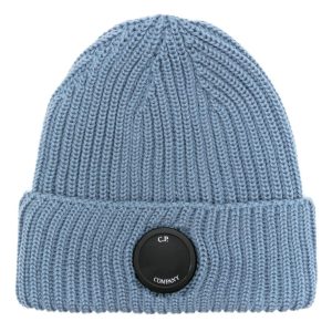 C.P Company - Bonnet à détail de verres de lunettes Bleu