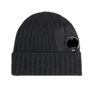 C.P. COMPANY Bonnet Black en laine