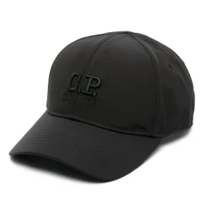 C.P. COMPANY Casquette Black Chrome-R à logo