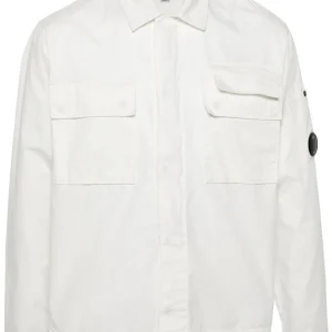 C.P. COMPANY - Chemise Gauze white Gabardine