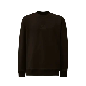 C.P. COMPANY - Diagonal Raised Fleece Crewneck Sweatshirt Noir