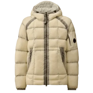 C.P. COMPANY - Doudoune D.D. Shell Hooded Down Puffer Jacket beige