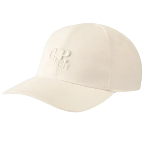 C.P. COMPANY - GABARDINE LOGO CAP Blanc