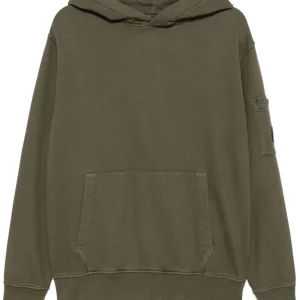 C.P. COMPANY - hoodie à détail de verre signature vert