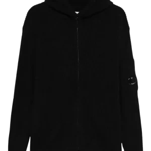 C.P. COMPANY - Hoodie à Fermeture Zippé Noir