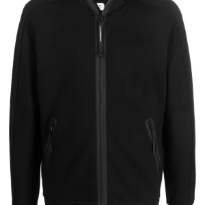 CP Company Hoodie zippé Diagonal Raised Fleece Goggle noir