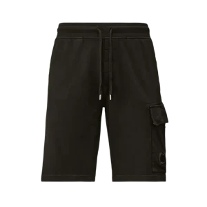 C.P. COMPANY - Light Fleece Cargo Lens Shorts Noir