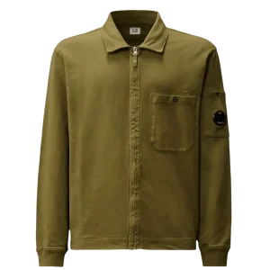 C.P. COMPANY - Light Fleece Full Zip Sweatshirt Capers