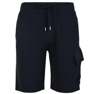 C.P. COMPANY - Men's Micro Lens Fleece Jogger Shorts Bleu nuit