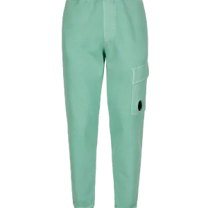 C.P. COMPANY Pantalon Blue Brushed & Emerized Diagonal Fleece