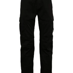 C.P. COMPANY Pantalon Cargo Stretch Sateen Ergonomic Black