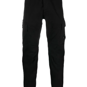 C.P Company Pantalon cargo Stretch Sateen Ergonomic Fit Black