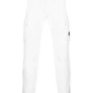 C.P Company Pantalon cargo Stretch Sateen Gauze white