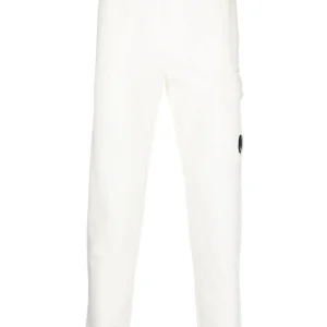 C.P. COMPANY Pantalon de jogging Diagonal Raised Fleece White