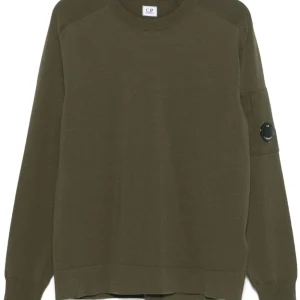 C.P. COMPANY - Pull à col rond en laine vert