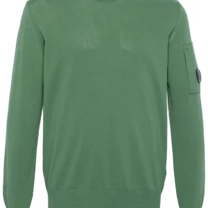 C.P. COMPANY - Pull coton Duck Green