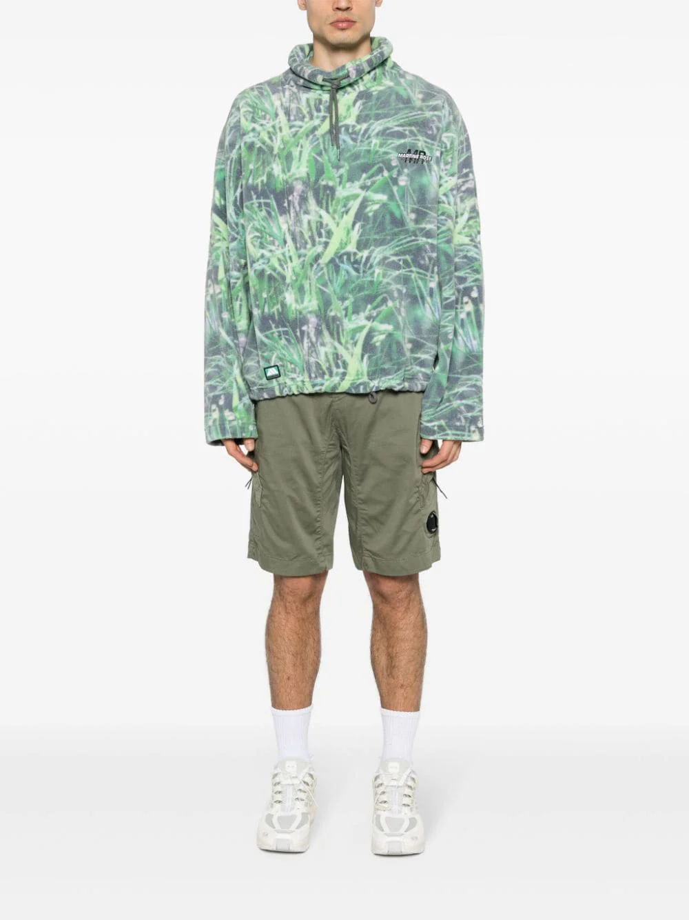 C.P. COMPANY - Short Agave green Stretch Sateen Utility – Image 3