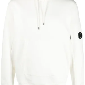 CP Company Sweat à capuche Blanc Diagonal raised fleece Classic