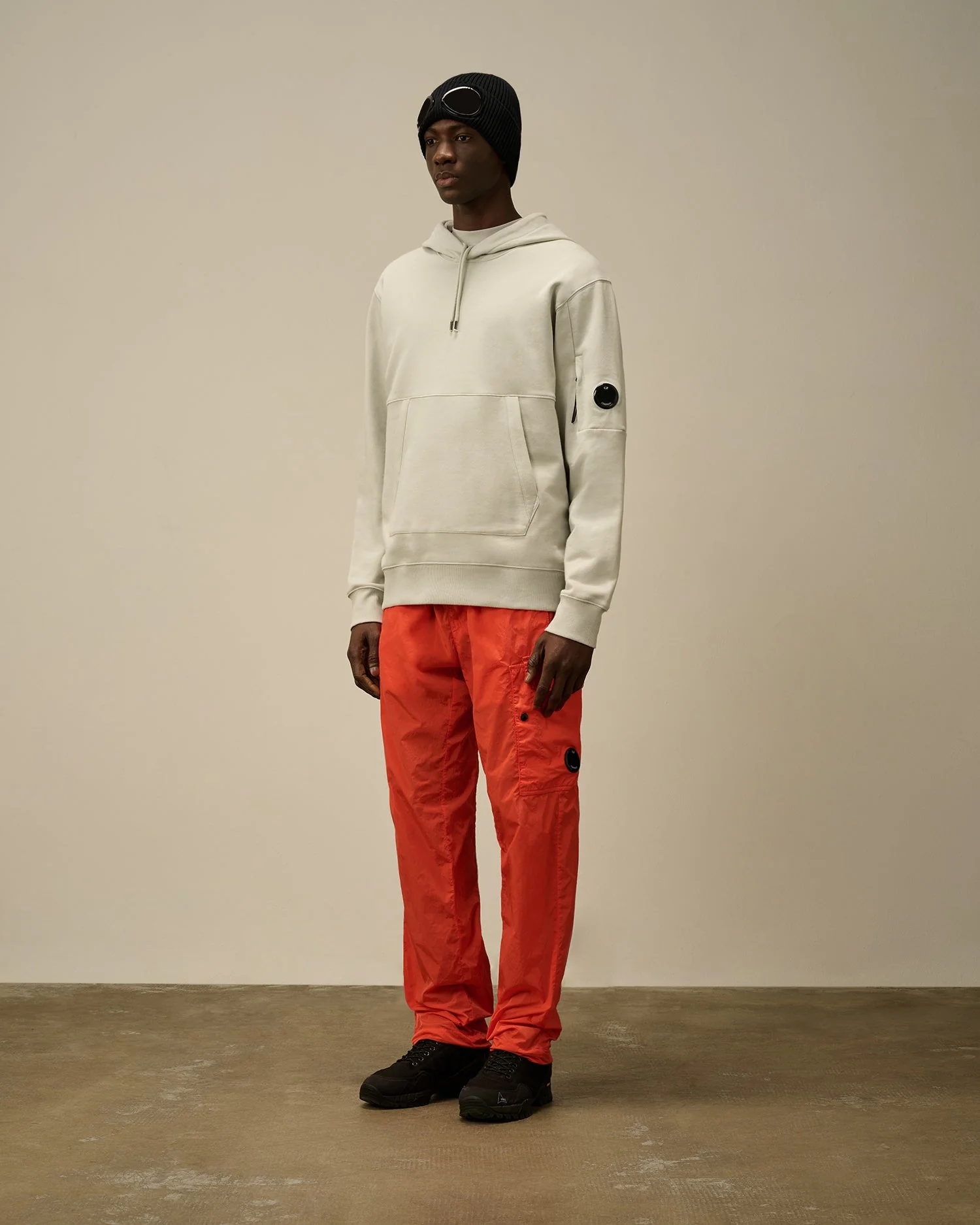 C.P. COMPANY - Sweat à capuche en coton brossé Gris – Image 5