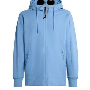 C.P Company Sweat à capuche zippé Riviera Diagonal Raised Fleece Goggle